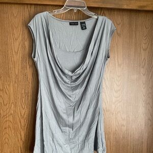 New York & Company Light Gray Drape Neck size Medium